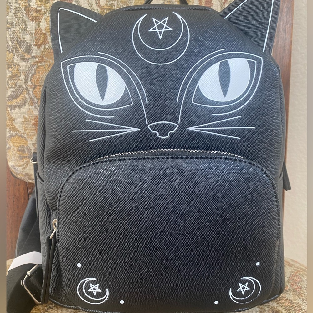 Mad Engine Black‎ Cat Witch Backpack Halloween Witchy Spooky Costume